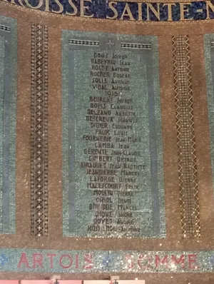 Plaques aux Morts de l'Église Sainte-Marie-de-la-visitation à Saint-Étienne