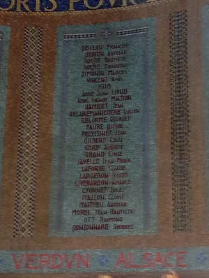 Plaques aux Morts de l'Église Sainte-Marie-de-la-visitation à Saint-Étienne